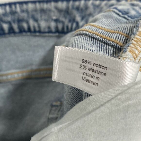 Lane Bryant Womens Whiskering Faded Straight Leg Jeans Light Blue Size 24 - Picture 4 of 6